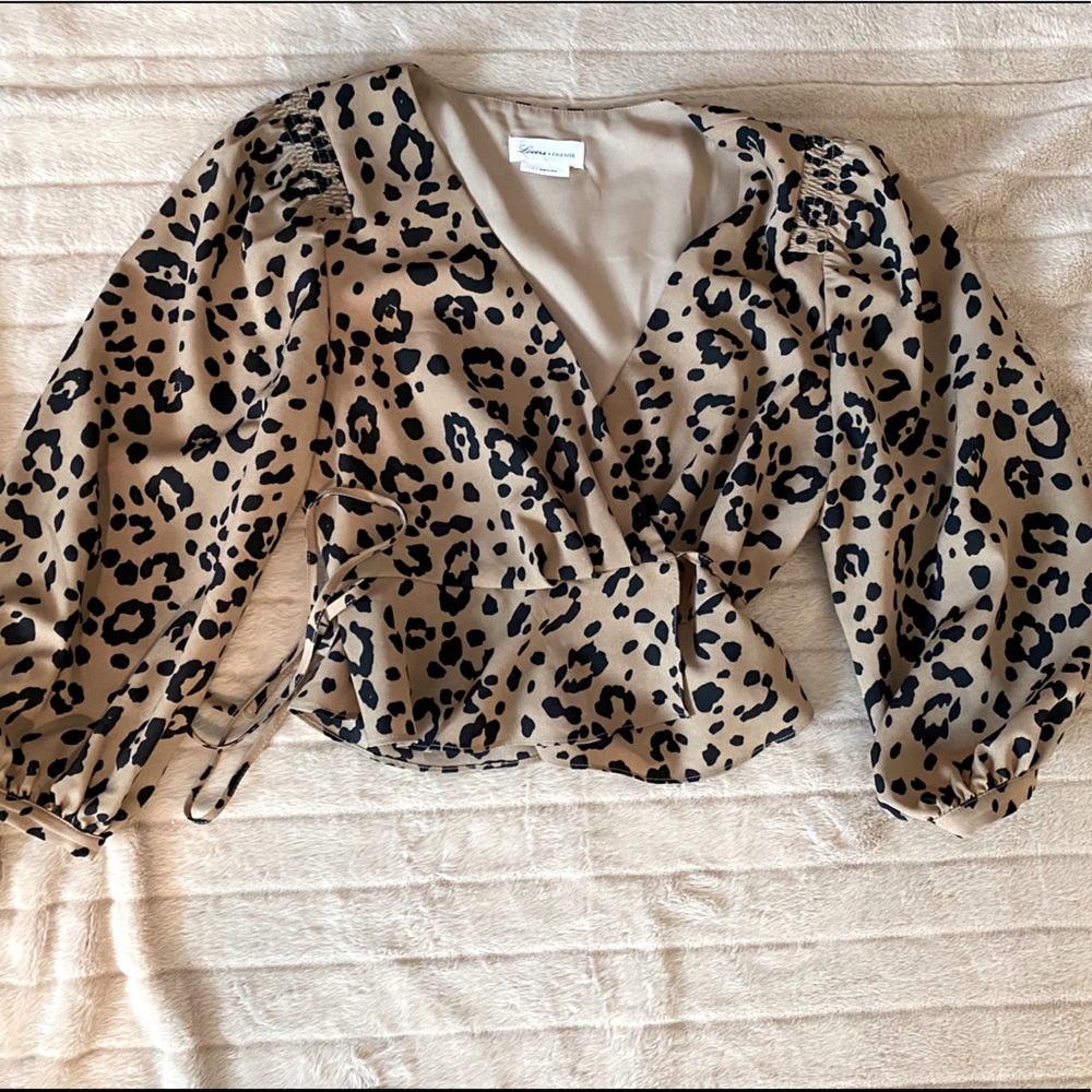 Leopard print blouse from Revolve